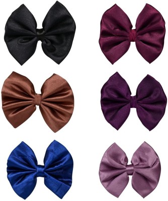 NNR Alligator Hair Clips Accessorize with Silky Soft Premium Satin Silk Bows Hair Clip(Multicolor)