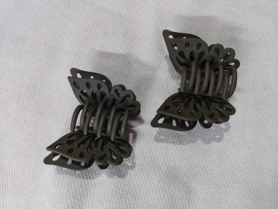 RANIKK 2 Pcs Trendy Butterfly Shape, Matte Finish, Hair Claw Clips (Dark Brown) Hair Claw(Brown)