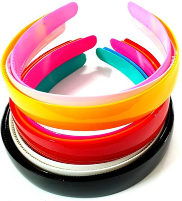 Freebies Women’s Matte Headband Set (Pack of 6) | Trendy Non-Slip Hair Bands for Girls Hair Band(Multicolor)
