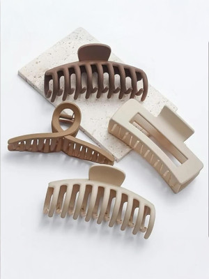 Kaima 4 PCS Trendy Matte Hair Claw Clips For Women & Girls Hair Clip(Multicolor)