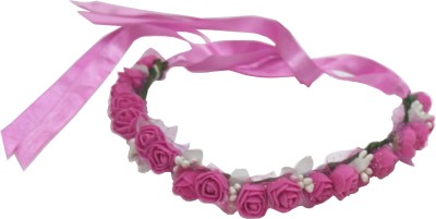 Loops n knots Princess Collection Hot Pink & White Tiara for Girls & Women-& Wedding Head Band(Pink, White)