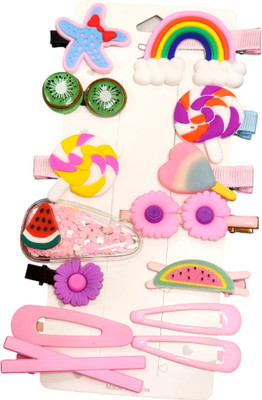 cinex Pink Baby Pins 14 Pies For Girls and Women Hair Accessories Hair Pin(Pink)