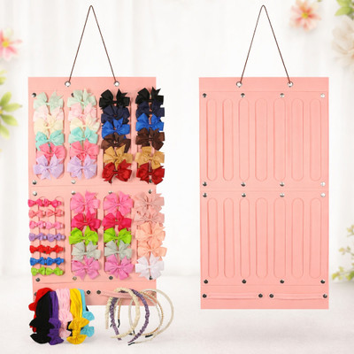 RANNADE Kids Hair Accessories Organizer Board for Bows Headbands Clips Pink Hair Clip(Pink)