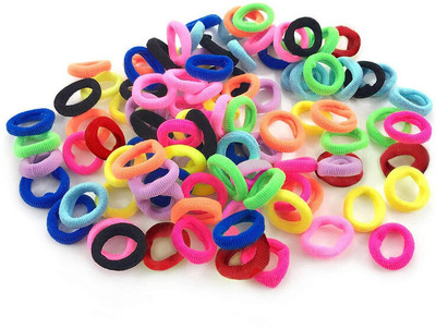 cinex Multicolor Hair Rubber band Mini 100 Pies Rubber Band(Multicolor)