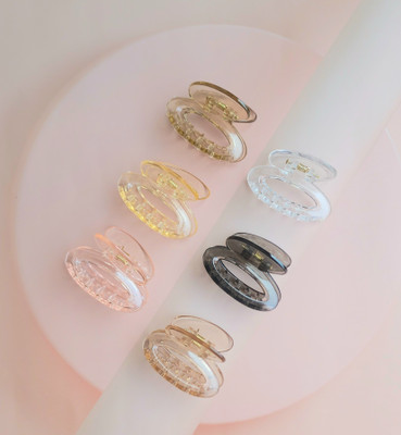 Dreamish Hair Accessories Fancy Korean Style Transparent Hair Clutcher Girls & Women Strong Grip Claw Clip Hair Claw(Multicolor)