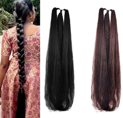 GIRISA ENTERPRISE combo black-brown choti hair extensions Hair Extension
