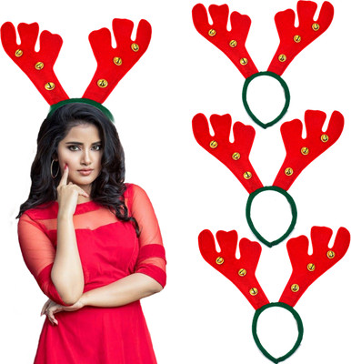 ME&YOU Festive Santa Claus Headband – Perfect for School & Office Xmas Events Hair Band(Red)