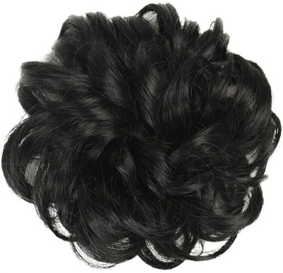 PrimeBerie Messy Hair Bun Synthetic Artificial Juda For Women And Girls, 35 Gram Bun(Black)