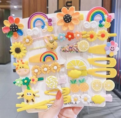 MEHAK CREATION 14 Pcs Multi U Ice Cream Hair Clips Set Baby Hairpin For Girls Hair Clip(Multicolor)