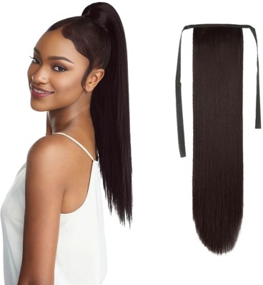 Views Silky Ribbon  Extensions Women Straight  Extension Ribbon 24 Inch Brown Hair Extension