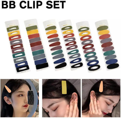 Misa Women multicolor tik tak hair clip (Pack of 10) Tic Tac Clip Hair Clip(Multicolor)