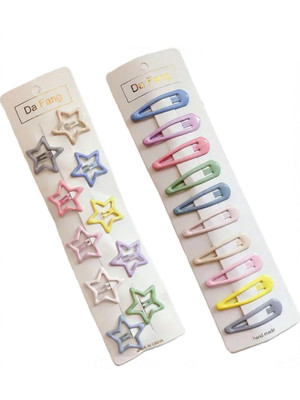 Blubby Star Shape Hair Clips Hair Pins for Girls Women (Pack of 20 Pieces Combo) Hair Pin(Multicolor)