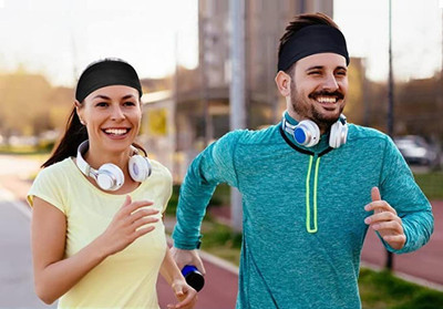 house of common Mens Headband - Running Sweat Head Bands for Sports - Athletic Sweatbands Head Band(Black)