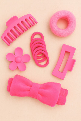 CARTLOG Hair Accessories 16pcs Combo Set for Women | Hair Accessories for Girls Hair Accessory Set(Pink)