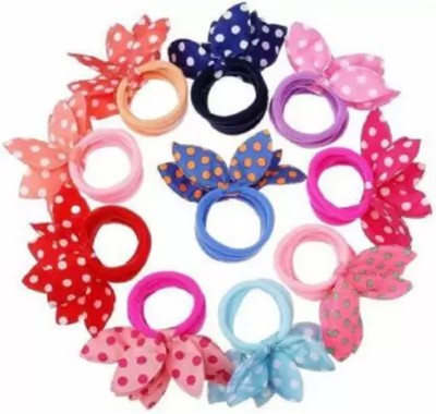 Alucia R pack of 15 rabbit hair band_14 Rubber Band(Multicolor)