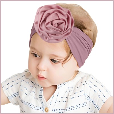 SYGA Baby Girls Soft Nylon Headbands Hairbands Newborn Kids (Taro Purple) Head Band(Purple)