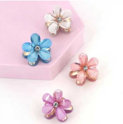 Vivalace Multi Color Flower Hair Clip For Women and Girls ( Pack of 4) Hair Clip(Multicolor)