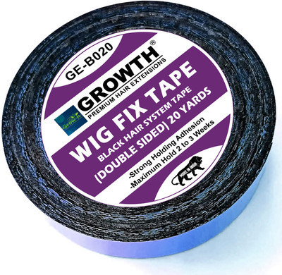 Growth 20yard Wigs tape/ Double Sided used as Patch & Toupee-for Men & Women Hair Accessory Set(Black)