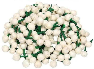 S Mark Artificial Mogra Buds/Jasmine Flower for Jewellery Making, Craft Material Hair Accessory Set(White)