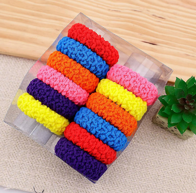 CARTLOG Pack of 12 (Bright 3) Thick Hair Rubber Band | Hair Accessories Rubber Band(Multicolor)