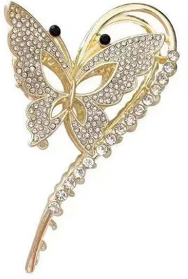 NAT Hair Claw Clips Golden larger Hair Clutcher for Women and Girls (Pack of 1) Hair Claw(Silver)