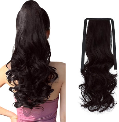 VIVIAN Silky Soft Ribbon  Extensions 3/4 Full Head Curly Wavy Synthetic Girls Brown Hair Extension