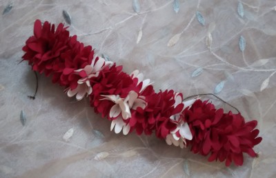 Aparajita creations Aparajita Veni 21 Hair Band(Maroon, White)