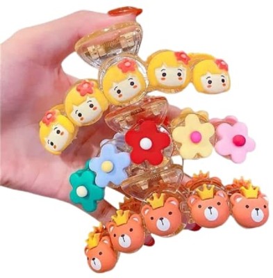 Fashion Alley Cute Cartoon Hair Claw Clips, Large Acrylic Hair Claws, Girlish Hair Claw(Multicolor)