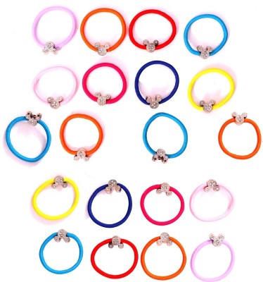 beautyitem Multi Color Hair Rubber Band for Women and Girls in Hair Accessory 20 pcs Rubber Band(Multicolor)