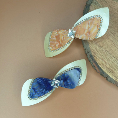 Dressberry Elegant Bow Rhinestone Hair Clips for Women & Girls Hair Clip(Multicolor)
