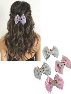 La Belleza Cat Bow Hair Clip FB Hair Clip(Multicolor)