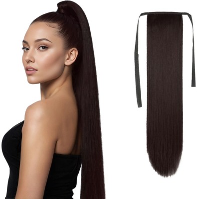 Blushia Silky Soft Ribbon  Extensions And Wigs Women Straight  Extension, Brown Hair Extension