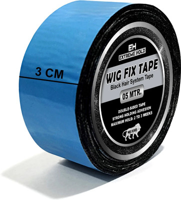 Growth 5mtr Black Wigs tape/ Double Sided used Patch &Toupee-for patch Hair fixing tape Hair Accessory Set(Black)