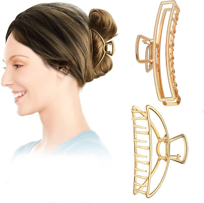 Maxxlite Large Metal Hair Clips - 4 Inch Large Claw Clips for Women with Thick Hair Hair Clip(Gold)
