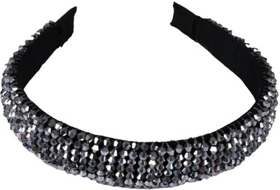 NNR CRYSTAL BROAD Hair Band(Silver)