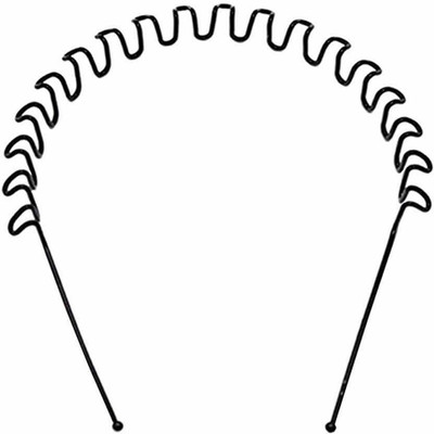 Skab Premium Hi-Quality Metal Zig Zag Wave Hair Band For Girls, Boys, Men And Women Hair Band(Black)