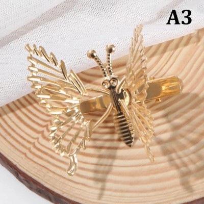 UTTARAI Gold Butterfly tassel hair claw Clips 3 D butterfly Hair Clip(Gold)