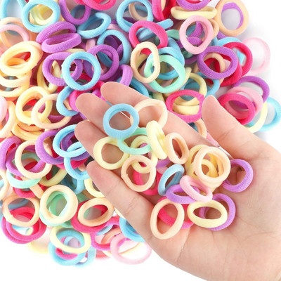 Elecsera 100 PCS Baby Hair Tie Mini And Small Size Ponytail Holder For Girls Rubber Band(Multicolor)