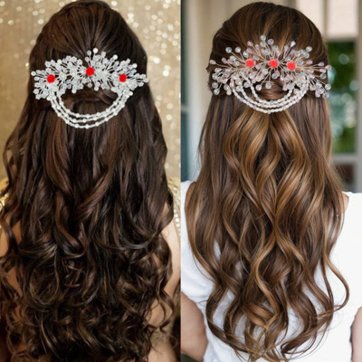 Lunox pink_white_tiara_ltkn Hair Accessory Set(Multicolor)