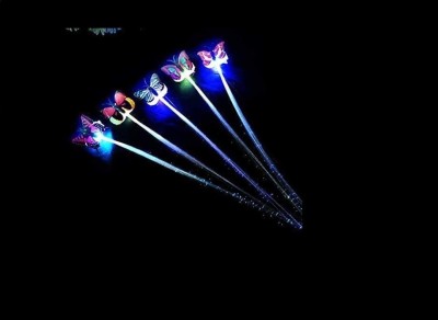 Eopzo Flashing Light Butterfly Hair Clip Led Braid Party Hair Accessory Hair Pin(Multicolor)