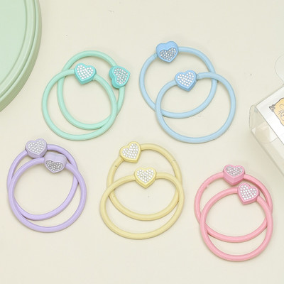 Yellow Bee Shiny Heart Rubber Bands Pack of 10- Multi Rubber Band(Multicolor)