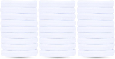 Saavi Beauty Products Cotton Hair Elastic Rubber Bands for Girls and Women (Pack of 30 pcs) Rubber Band(White)