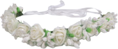 Loops n knots Princess Collection White Tiara for Girls & Women- for Birthday Head Band(White)
