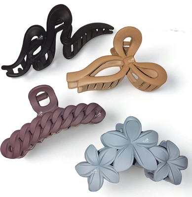 Alucia Large Matte Hair Claw Clip Set Hair Clutcher & Hair Accessories for Women & Girl Hair Claw(Multicolor)