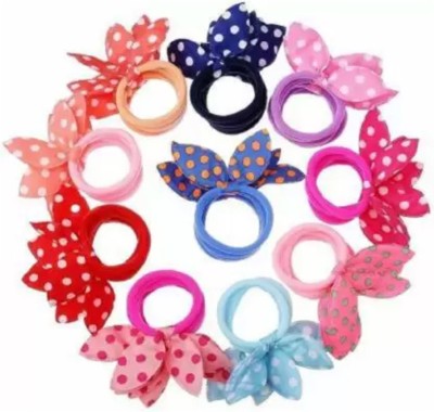 Alucia R pack of 15 rabbit hair band_11 Rubber Band(Multicolor)