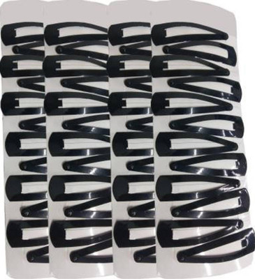 maanya enterprises (Set Of 48 Pcs) Premium Quality Multipurpose (6CM Size) Daily Use Long Lightweight Metal Triangular Tik Tak/Tic Tac Hair Pins/Clips Hair Accessories For Womens/Girls And Baby Girls Tic Tac Clip(Black)
