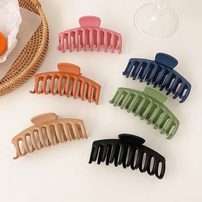 singh pretty Korean Hair Claw Clip Hair Set Matte color Pack of 6 Hair Claw