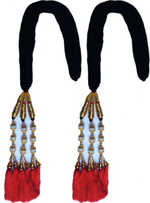 Harshitanjal Pack of 2 Paranda/Parandi/Choti/Braid Hair Accessories for Girls and Women Braid Extension(Multicolor)