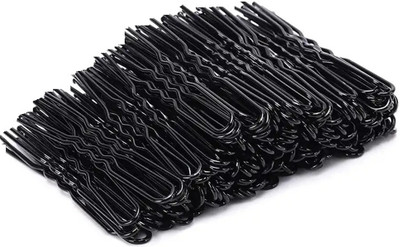 MYYNTI Size 7cm/2.75inch 96pcs Wavy Hair Pin(Black)
