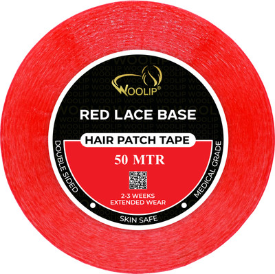 Wigzone Woolip Transparent Wig Tape  Patch Tape. (Red Tape - 50M) Hair Extension